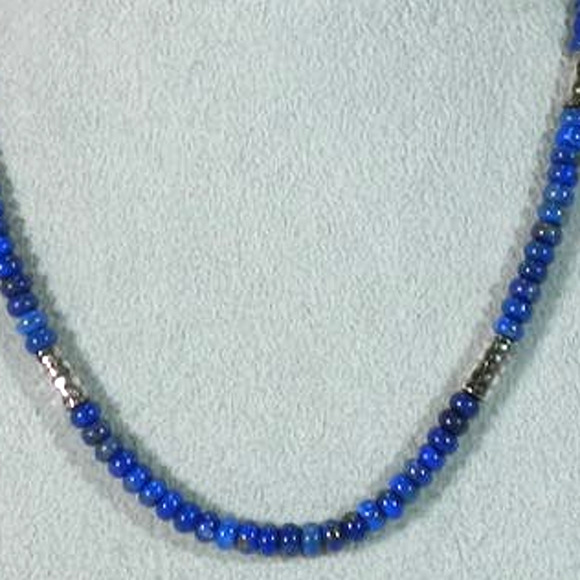 Jay King Mine Fines Lapis and Sterling Bead Necklace 925 HSN - Picture 8 of 8